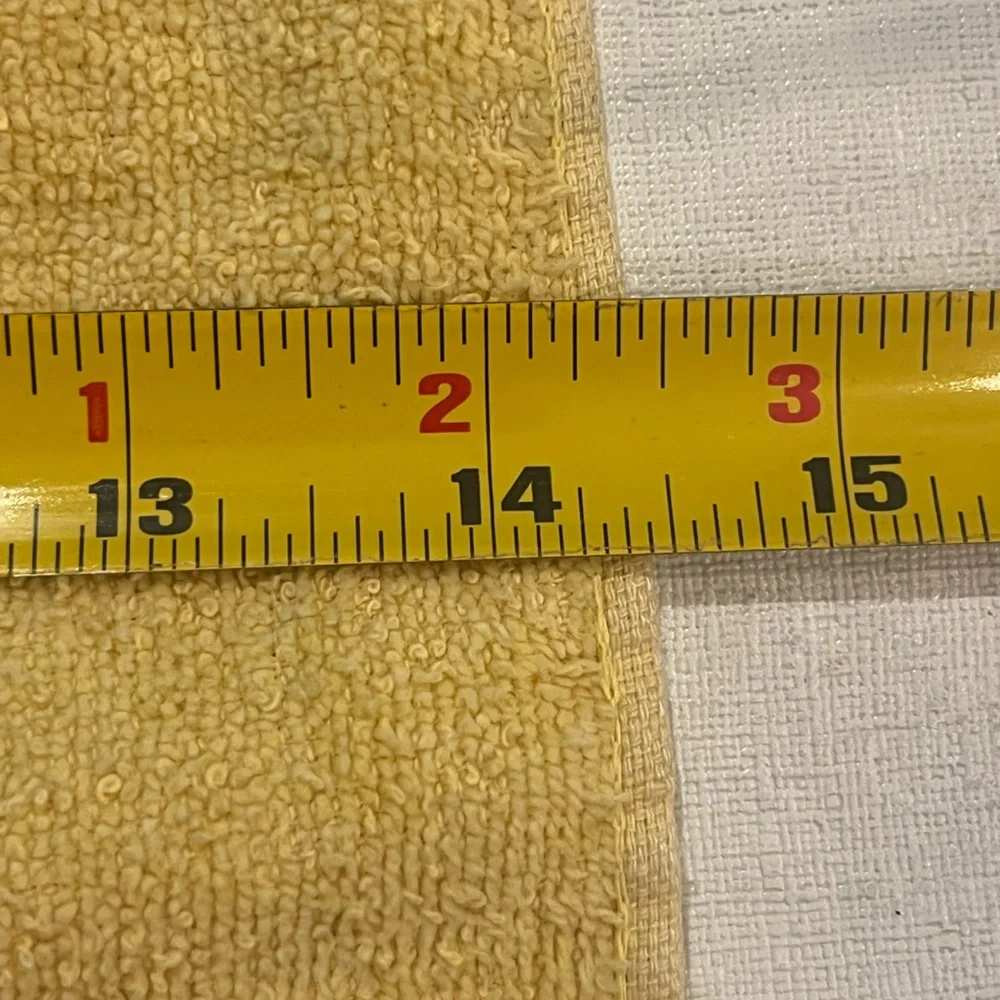 Vintage 60s/ 70s style embroidered yellow hand towel. GUC! Super retro!